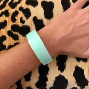 J. Crew Enamel Bangle Bracelet in Teal